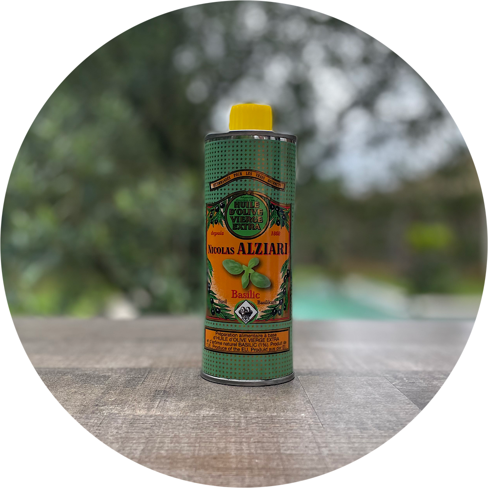 Huile d'Olive Aromatisée au Basilic (100ml, 250ml)