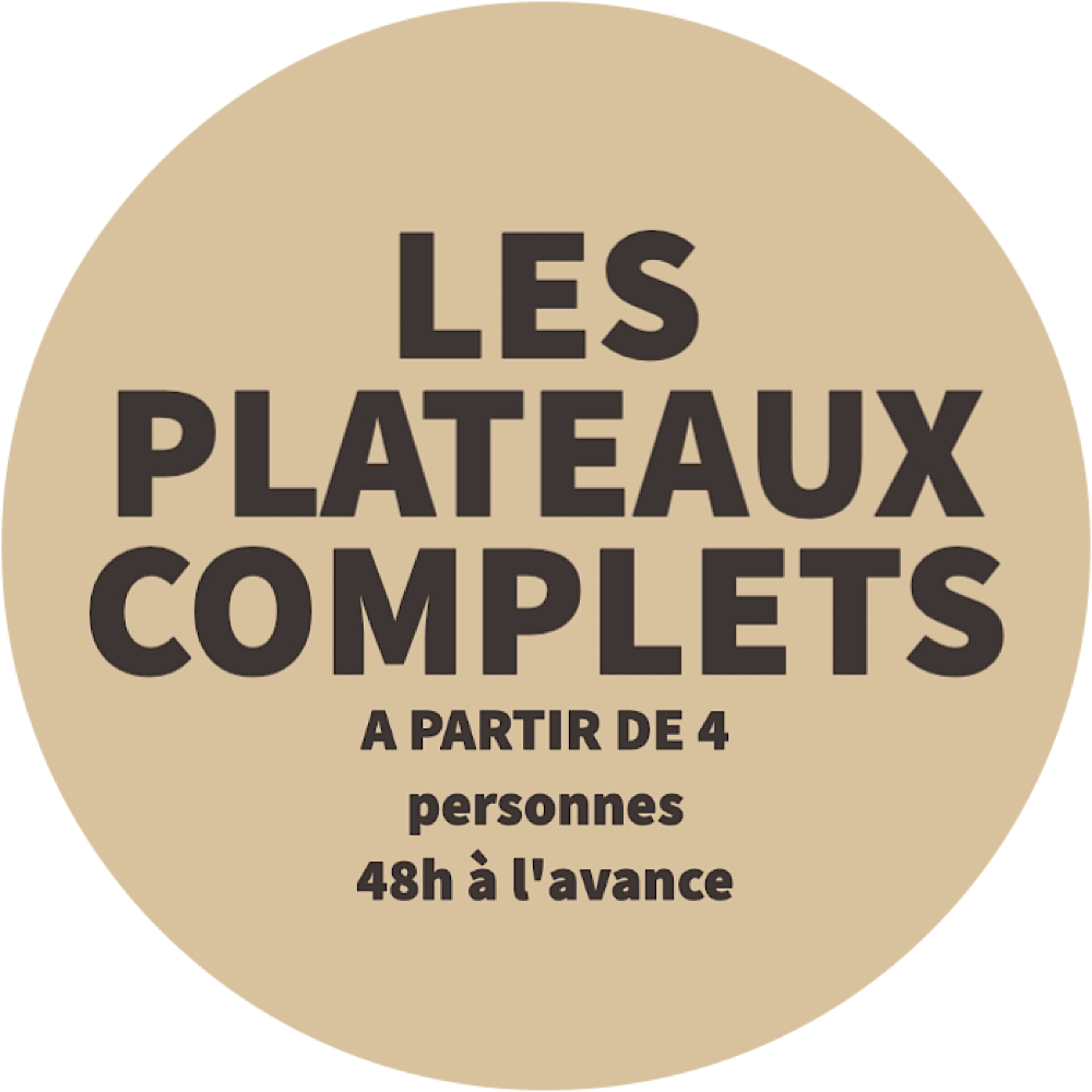 Nos plateaux complets !