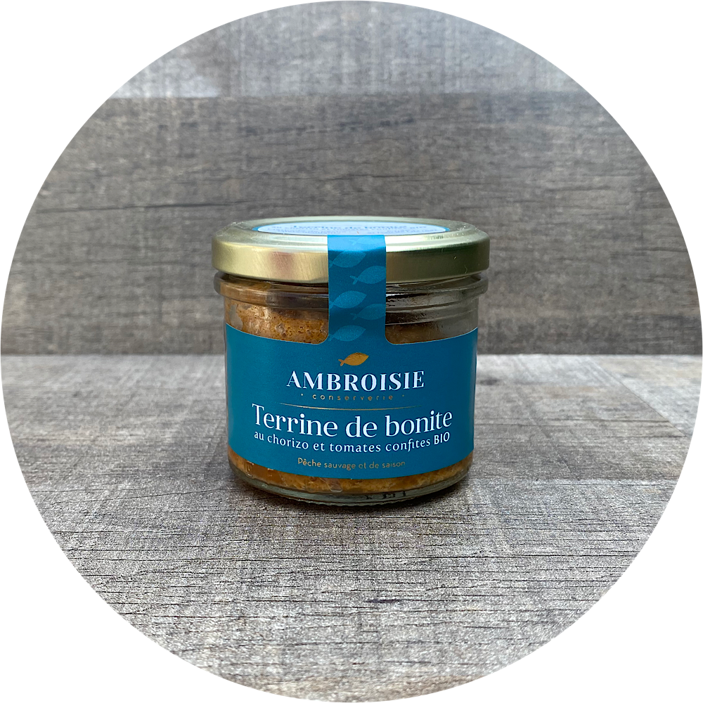 Terrine de Bonite, Chorizo, et Tomates Confites (90g)